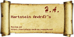 Hartstein András névjegykártya