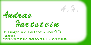 andras hartstein business card